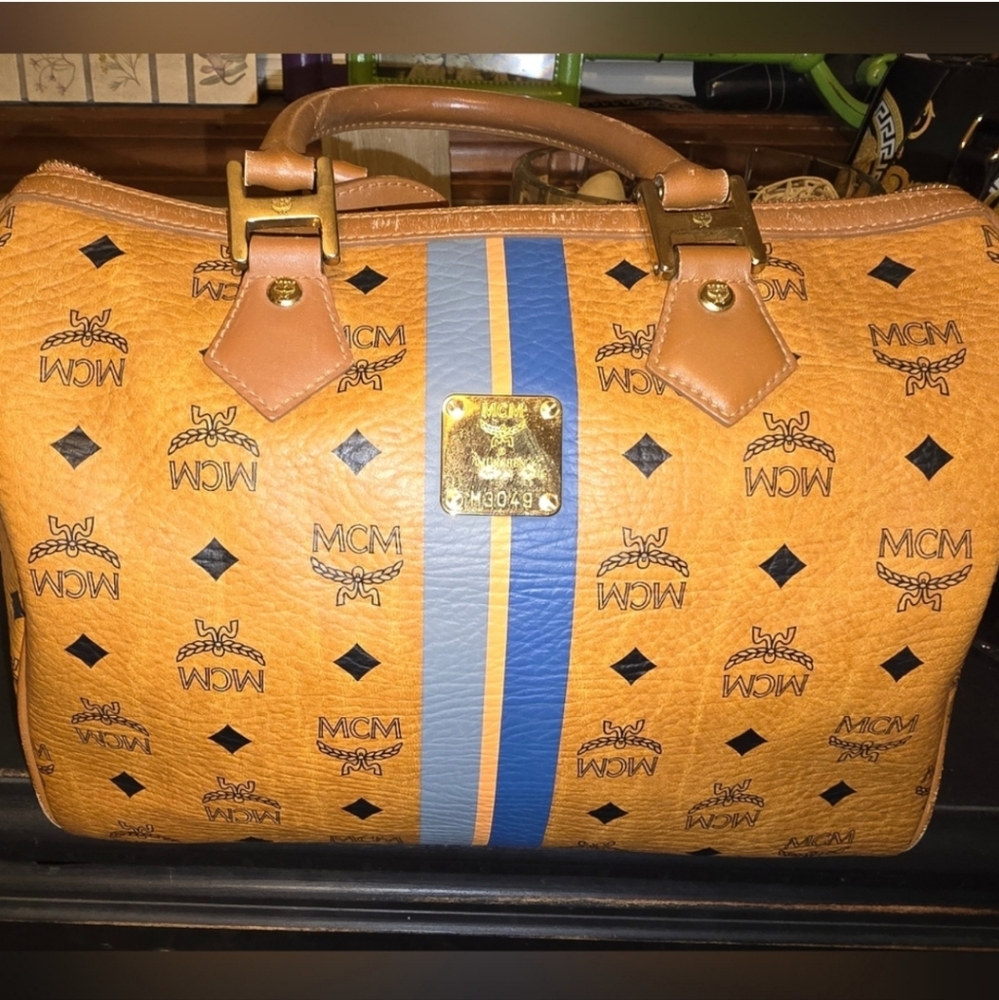 MCM Visetos Boston bag